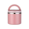 thumbnail image 2 of 21oz Insulated Vacuum Food Jar with Buckle Lid Wide Mouth Soup Thermo for Hot Food Leakproof Stainless Steel Lunch Container for School Office Picnic (S,Pink), 2 of 6