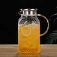 thumbnail image 2 of Pichet en Verre 1,9l, Pichet d'Eau Compatible avec Réfrigérateur, Pichet avec Couvercle, Compatible avec Froid Ou Chaud, 2 of 5
