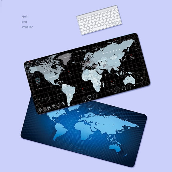 Naierhg Mouse Pad Large World Map Pattern Carpet Surface Desk Anti-slip Gaming Mousepad 8