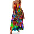 thumbnail image 1 of Vestido sin mangas con estampado tie-dye de agujero de gusano, conjuntos elegantes para mujer, vestidos de noche elegantes y chic para bodas, 1 of 7