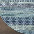 thumbnail image 5 of Nourison Passion Navy Blue 4' x Round Area Rug, Floral, Abstract, Bed Room, Living Room, Dining Room, Kitchen, , Easy Cleaning, Non Shedding (4' x Round), 5 of 8