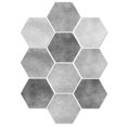 thumbnail image 1 of 10 Pcs Cement Black and White Floor Sticker Hexagonal Removable Anti-Slip Tile Stickers Bathroom Sticker Home Decoration, 1 of 8