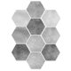 thumbnail image 1 of 10 Unids Cemento y Blanco Etiqueta de Piso Hexagonal Extraíble Antideslizante Azulejos Pegatinas Etiqueta de Baño Decoración Del Hogar, 1 of 4