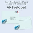 thumbnail image 2 of Tree-Free Greetings Birthday Greeting Card 2 Pack, 5x7, Cow Shark Fun Fact (GT61547), 2 of 7