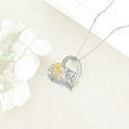 thumbnail image 3 of DOLIOX Animal Heart Necklace Sterling Silver Panda/Horse/Pig/Highland Cow/Axolotl/Fox/Elephant/Lion/Dragonfly/Flamingo/Koala Bear/Sloth/Frog Necklace Animal Jewelry Gifts for Women, 3 of 10