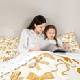 thumbnail image 4 of Erosebridal Yellow Polka Dots Bow Twin Comforter Sets 3-Piece for Teens Girls,Kids Kawaii Ribbon Bowtie Bedding Set,Super Cozy Room Decor, 4 of 6