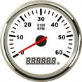 thumbnail image 1 of 85mm Marine Tachometer 3000 4000 6000 RPM Tacho Meter Gauge Red Backlight With LCD Hour Meter For Car Boat Truck Auto 12V/24V ,Easy to Calibrate, 1 of 7