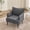 Grey, variant on Mid Century Accent Chair, Comfy Living Room Chair Armchair Grey Fabric Sofa Chair for Bedroom, Modern Accent Chair with Arms and Metal Legs for Office Study, Vintage Reading Room Sofa