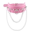 thumbnail image 4 of para Mujer Colr de Cuero Gótico Colr de Cuero, Colr de Graduación de Halloween, Longitud Tota Rosado Sunnimix Gargantilla Punk Gothic Collar, 4 of 6
