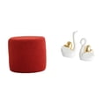 thumbnail image 1 of Elegante Reposapiés Otomano Con Figuras De Cisne, Adorno De Mesa, Artesanía Para Oficina, Dormitorio, Guardería, Apartamento, Estantería, Decoración De Entrada., 1 of 8