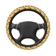 thumbnail image 2 of KLL Car Steering Wheel Cover, Universal 15 inch, Soft Elastic and Comfortable,Car Accessories Decorations-Scottish Plaid Sunflower, 2 of 7