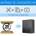 thumbnail image 6 of CJF Metal Storage Cabinet, Steel Locking Storage Cabinet with 2 Shelves for Home, Office, Garage, 36.2" H x 31.5" W x 15.7" D (Black), 6 of 10