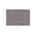 thumbnail image 3 of Jean Pierre New York Sophie Border 100% Cotton Bath Mat - Non-Slip Bath Rug - Charcoal Grey - 17" x 24", 3 of 8