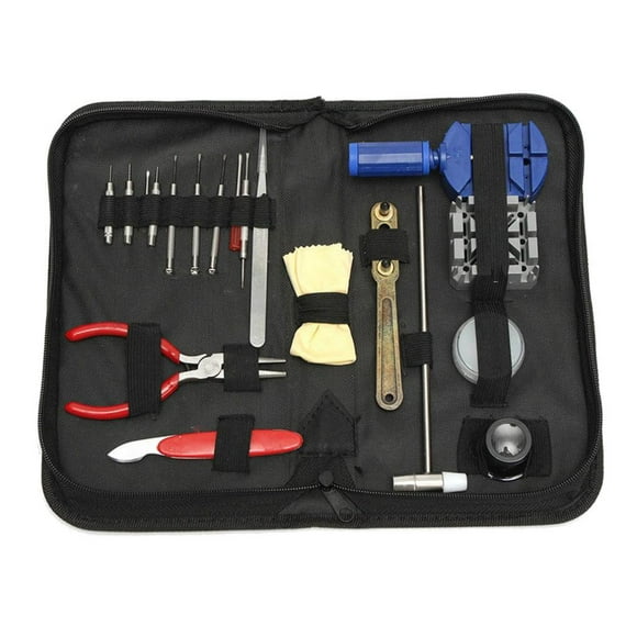 Kits de herramientas de reparación de relojes de 19 piezas, de herramientas de enlace de barra de para abridor de cajas, herramientas mu