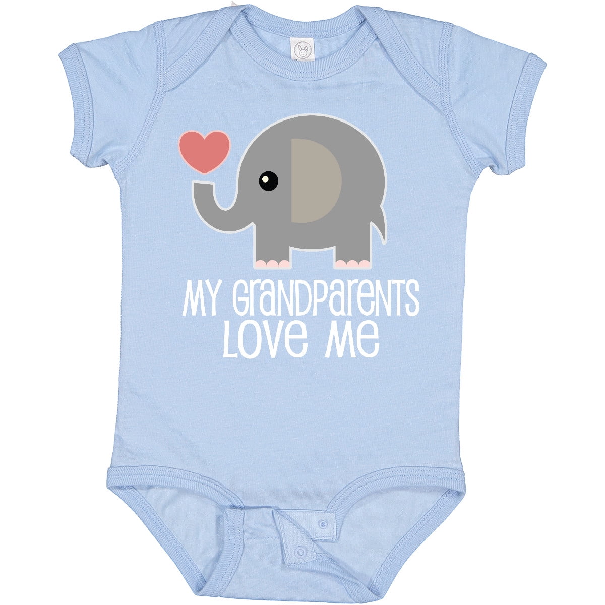 Inktastic My Grandparents Love Me Baby Clothes Boys or Girls Baby Bodysuit