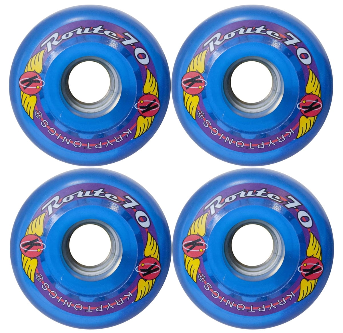 KRYPTONICS ROUTE 70MM 78A BLUE Longboard Cruiser Skateboard Wheels