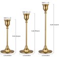 thumbnail image 2 of Rozrety Gold Candle Holders Gold Candlestick Holder for Taper Candles - Set of 6 Candle Sticks Holders for Table Centerpiece, Wedding, Dinning, Party, Anniversary (Candles not Include), 2 of 7
