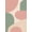 Pink, Pattern 13, variant on ODIKA 4'x6' Earthy Tones Mid-Century Modern Design Washable Area Rug Abstract Botanical Pattern with Retro Flair for Home Office, Under Desk, Non-Slip Chair-Friendly, Flatwoven