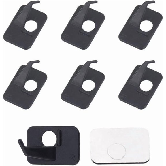 SOPOGER 6pcs Plastic Arrow Rest Black Recurve Bow Arrow Rest Adhesive Back Hunting Shooting Targeting Accessory for Right or Left Hand