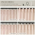 thumbnail image 5 of Light Pink Linen Curtains Pinch Pleated 90 Inch Length 2 Panels for Nursery Baby Girls Bedroom Semi Sheer Light Filtering Pleated Linen Curtains for Living Room Bedroom Dusty Blush Pink, 5 of 9