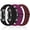 Black+Purple+WineRed, variant on Elastic Bands Compatible with Charge 2 Band, Solo Loop Stretchy Nylon Wriststrap for Charge 2 Women Men