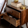 thumbnail image 5 of 3-Piece Solid Wood Bedroom Set Spindle Bed + Two 2-drawer nightstands - Walnut, 5 of 15