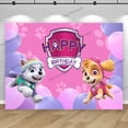 thumbnail image 3 of Fondo para fiesta de cumpleaños de Paw Patrol Skye Everest para niñas de 1, 2 y 3 años, pancarta para estudio fotográfico con flores rosas, póster decorativo, 3 of 5