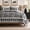 Heirloom Floral - Ebony Taupe, variant on EVERGRACE Cotton Quilt Set Queen Size, 100% Cotton Reversible Lightweight Bedspread Coverlet, Vintage Floral Farmhouse Bedding, Traditional Block Print Quilt with 2 Pillow Shams, Indigo Blue 92"×96"