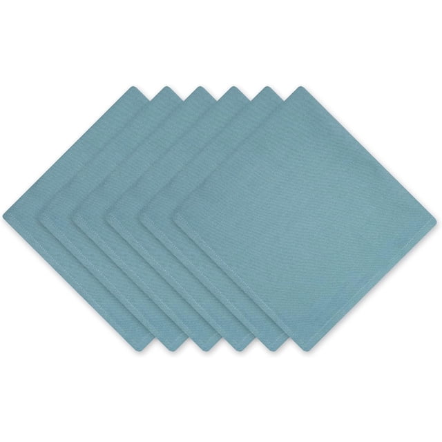 DII Solid Napkin Set Collection, 20x20, Smoke Blue, 6 Piece