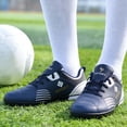 thumbnail image 5 of Men's New Football Shoes, Leather Surface, Waterproof, Anti- and Durable, Casual Sports Shoes, and Comfortable Walking Sneakers for Work, Training, and Outdoor Sports(Blue/43), 5 of 5