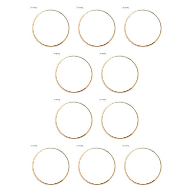 Kearding Atrapasueños DIY, anillo de bambú, carillón de viento, círculo, decoración de boda, artesanía para colgar de flores, 13cm Type1 NO1 Kearding CBP174081