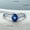 Black Vermeil, variant on 925 Sterling Silver Ring Blue Star Sapphire with Accent CZ Diamond, 6-Ray Natural Star Gemstone Ring Luxury Jewelry Gold 11