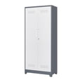 thumbnail image 3 of Metal Storage Cabinet, Metal File Cabinets With 4 Adjustable Shelves, Lockable Doors, Large Storage Cabinet For Kitchen Garage Home Office, 3 of 9