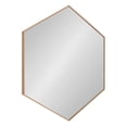 thumbnail image 1 of Kate and Laurel Rhodes Modern Hexagon Wall Mirror, 30 x 30, Natural Teak, Chic Geometric Mirror for Wall, 1 of 7