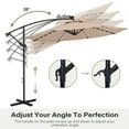 thumbnail image 6 of LAUSAINT HOME 10 ft Cantilever Patio Umbrella, Round Outdoor Beige Umbrella with LED Lights, 6 of 10
