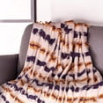 thumbnail image 6 of 50" X 60" Ivory Blue and Yellow Woven Cotton Striped Throw Blanket with Tassels and Fringe, 6 of 7