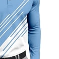 thumbnail image 5 of Stamzod Mens Shirt Casual Turndown Long Sleeve Pullover Graphic Tees Tops Button Workout Golf Shirts for Men Light Blue C XXL, 5 of 5