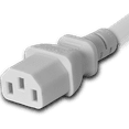 thumbnail image 3 of World Cord Sets 7 Foot IEC 60320 C14 to C13 PDU Style Heavy Duty 15 Amp Power Cable (White), 3 of 5