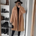 thumbnail image 2 of LYXSSBYX Womens Long Sleeve Dress Hot Sale Clearance Womens Ladies Warm Artificial Plush Overcoat Winter Jacket Outerwear, 2 of 5
