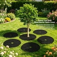 thumbnail image 2 of Tutuviw Non Woven Tree Ring, 24.4 inches Round Tree Base Weed Barrier Fabric Cover, Degradable and Reusable Tree Mulch Ring for Landscaping Weed Control, Root Protection, 2 of 5