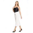 thumbnail image 2 of Pantalón Para Mujer Ancho Corto Tiro Alto Con Botones Color Hueso Casual 330720 blanco G INCÃGNITA 330720, 2 of 5