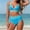 *Blue, variant on ClodeEU Women's Sexy Slim Fit Solid Color Bikini Set ,Bestseller Two-Piece Swimsuit Pink,Womens Plus L