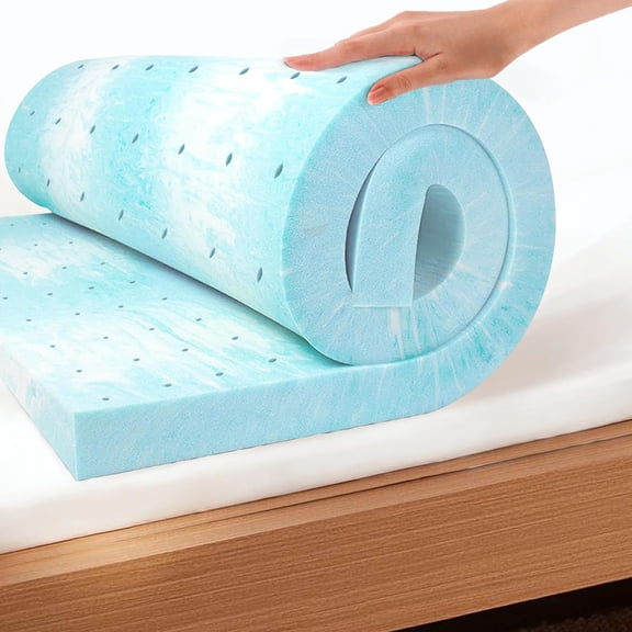 3 Inch Twin XL Memory Foam Mattress Topper with Cooling Gel and Ventilated Design