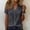 Gray, variant on Cotton Linen T-Shirts for Women Short Sleeve Button Down Blouses V Neck Casual Loose Fit Cotton Linen Clothes Summer Tops Navy M