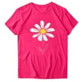 thumbnail image 4 of Hvot&aat Sunflower Graphic Top for Women Cute Printed T-shirt Casual Short Sleeve Round Neck Loose Fit Blouse, 4 of 5