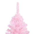 thumbnail image 3 of vidaXL Artificial Pre-lit Christmas Tree with Ball Set Pink 210 cm PVC, 3 of 5