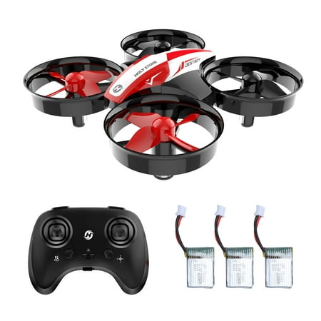 Holy Stone HS210 Mini Toy Drone for Kids Beginners Pocket RC Quadcopter With 3 Batteries, 21 Mins Flight Time, One Key Take Off Landing Color Red
