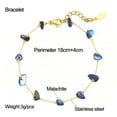 thumbnail image 3 of Granjero Gordo Pulsera de cuentas hecha a mano, adecuada tanto para hombres como para mujeres, pulsera de acero de titanio natural de moda de verano (marrón), 3 of 3