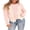 Pink, variant on Women Comfy Cable Sweaters Casual Cute Tie up Bow Warm Long Sleeve Pullover Basic Knitwear for Fall Streetwear