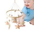 thumbnail image 1 of Baby Mobile for Crib Felt Portable Baby Mobile Soft Toy Sensory Neutral Design Handmade Nursery Decor, 1 of 5